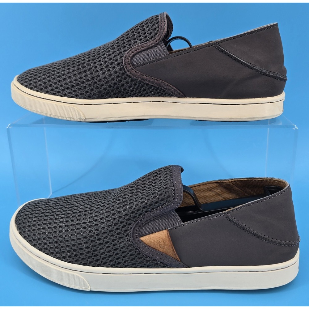 OluKai Pehuea Mesh Women's Sz 8.5 Slip-On‎ Sneakers Gray Casual Drop Heel Loafer